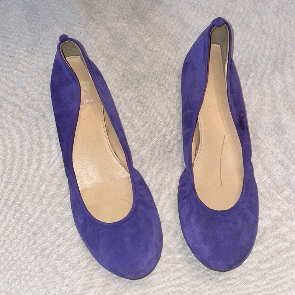 JCrew Cece suede ballet flat; royal purple; Sz 7; style 46198